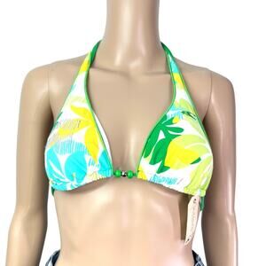 New O'Neill South Swell Tropical Halter Triangle Bikini Top